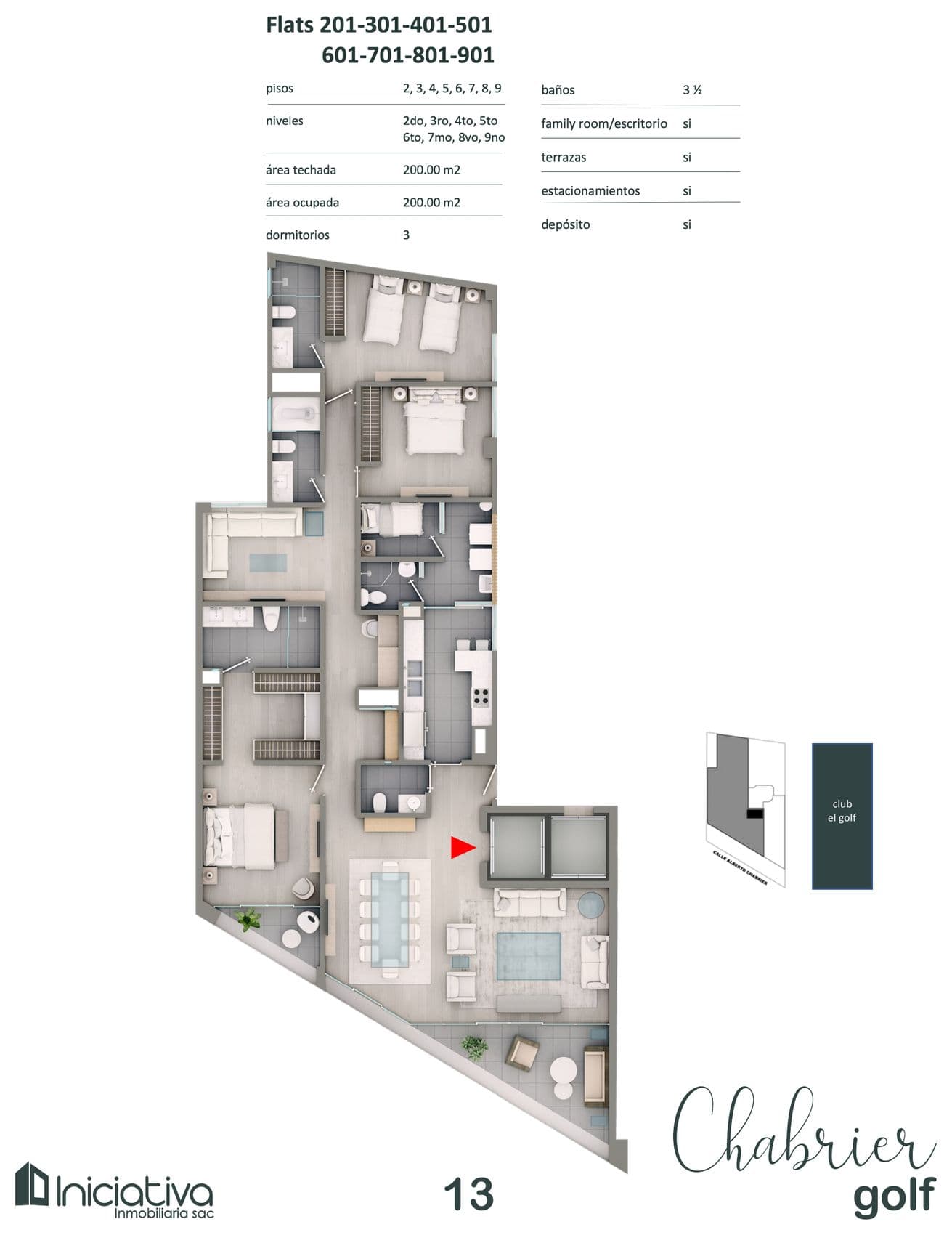 Planta de Flats 201 a 901