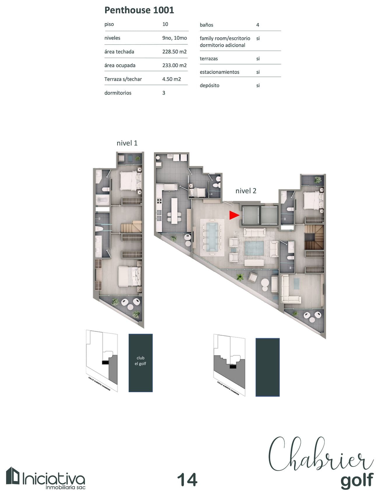Planta de Penthouse 1001