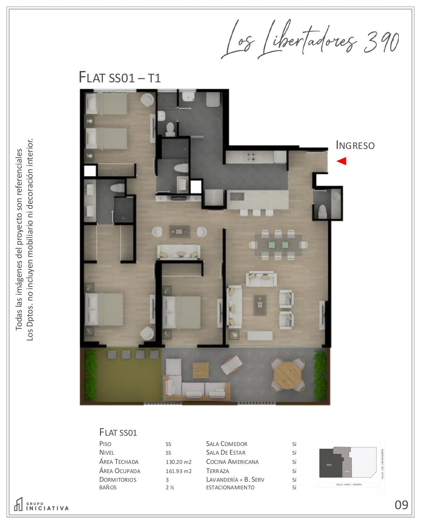 Planta de Flat SS01