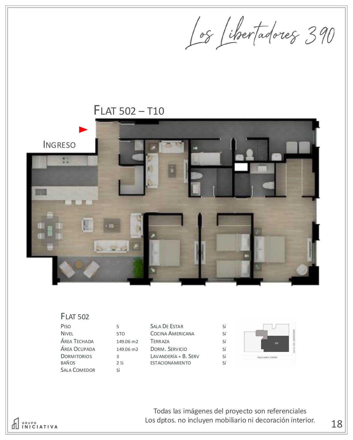 Planta de Flat 502