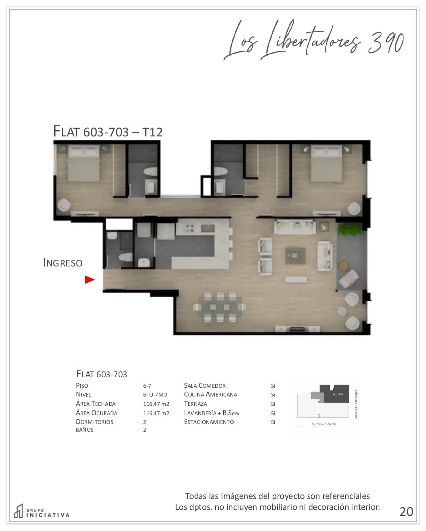 Planta de Flat 603-703