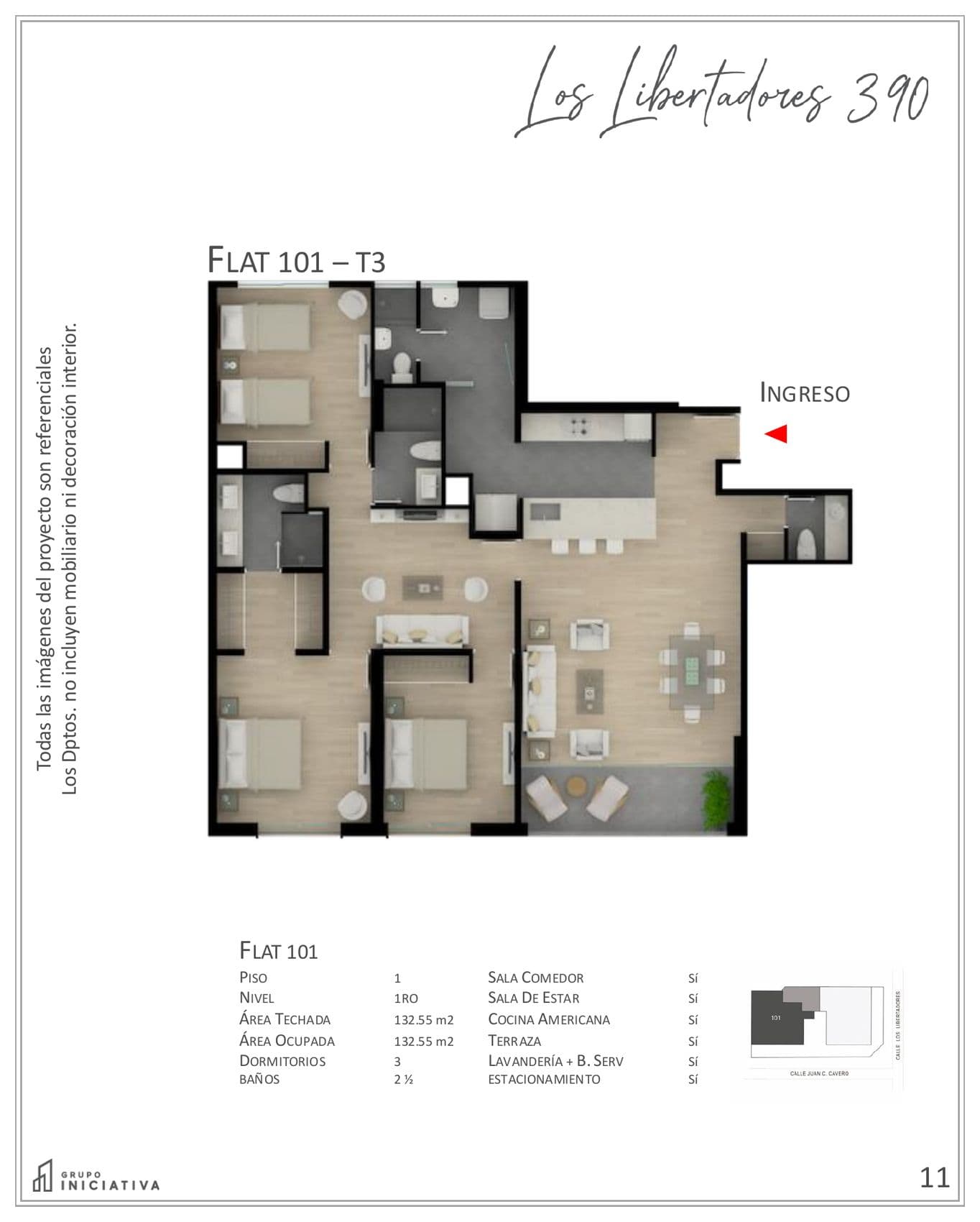 Planta de Flat 101