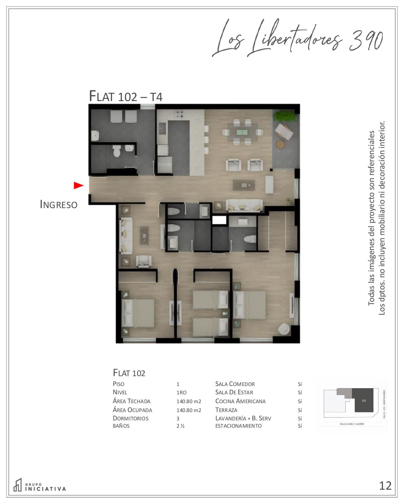 Planta de Flat 102