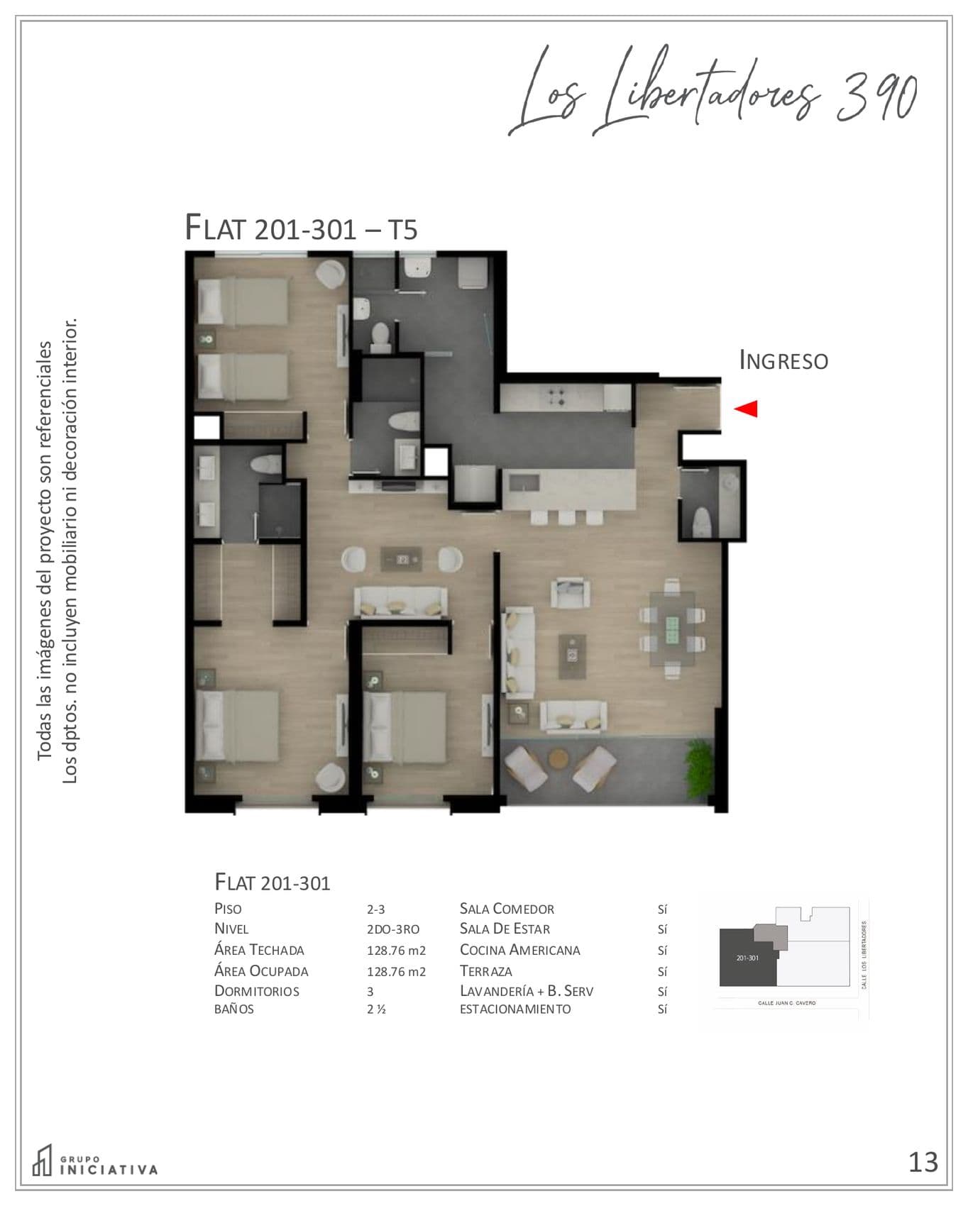 Planta de Flat 201-301