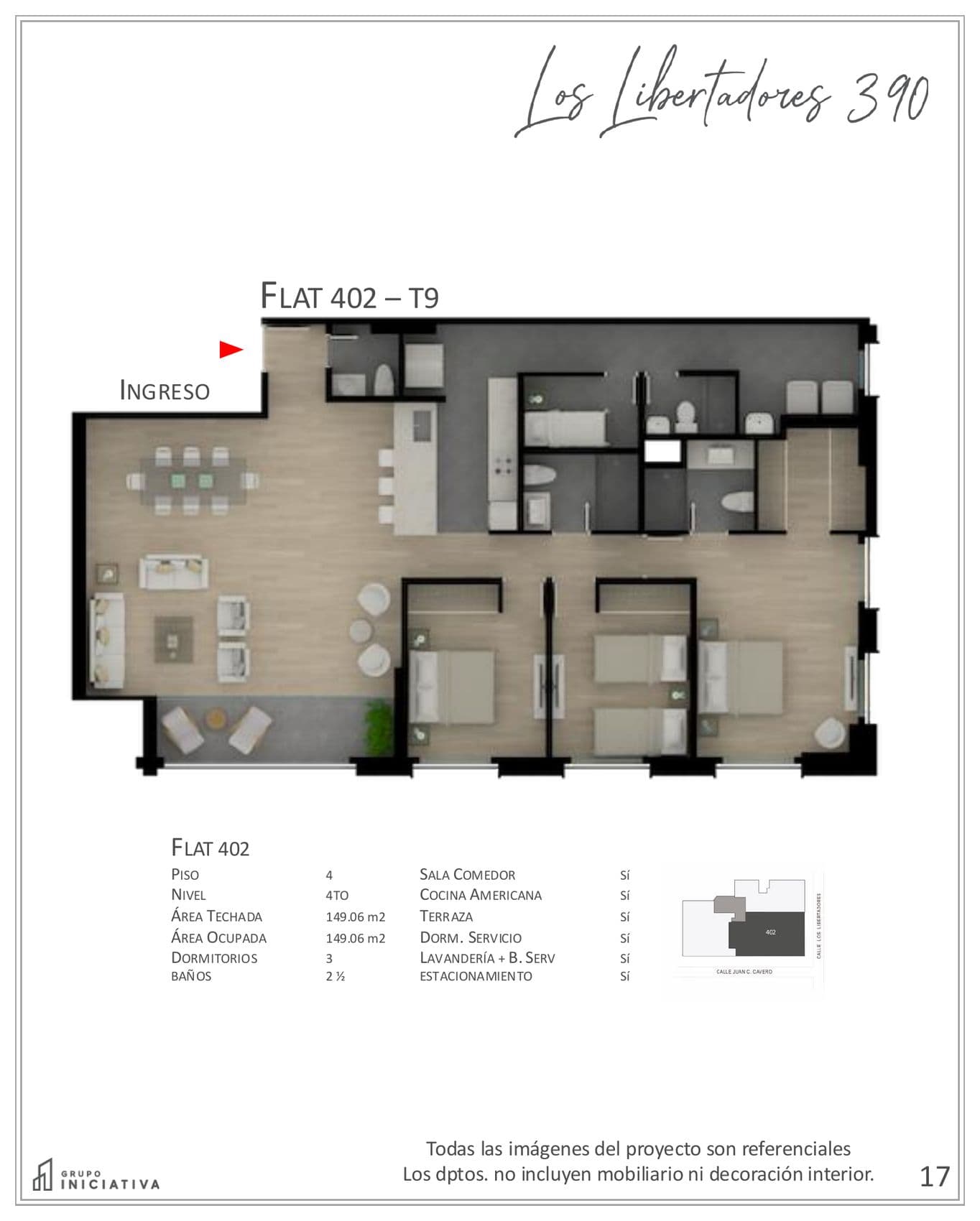 Planta de Flat 402